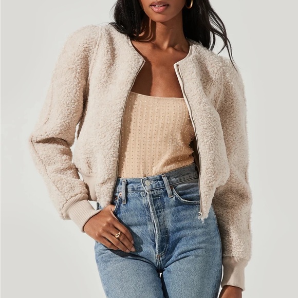 Astr Jackets & Blazers - Stacy Faux Fur Jacket Ivory